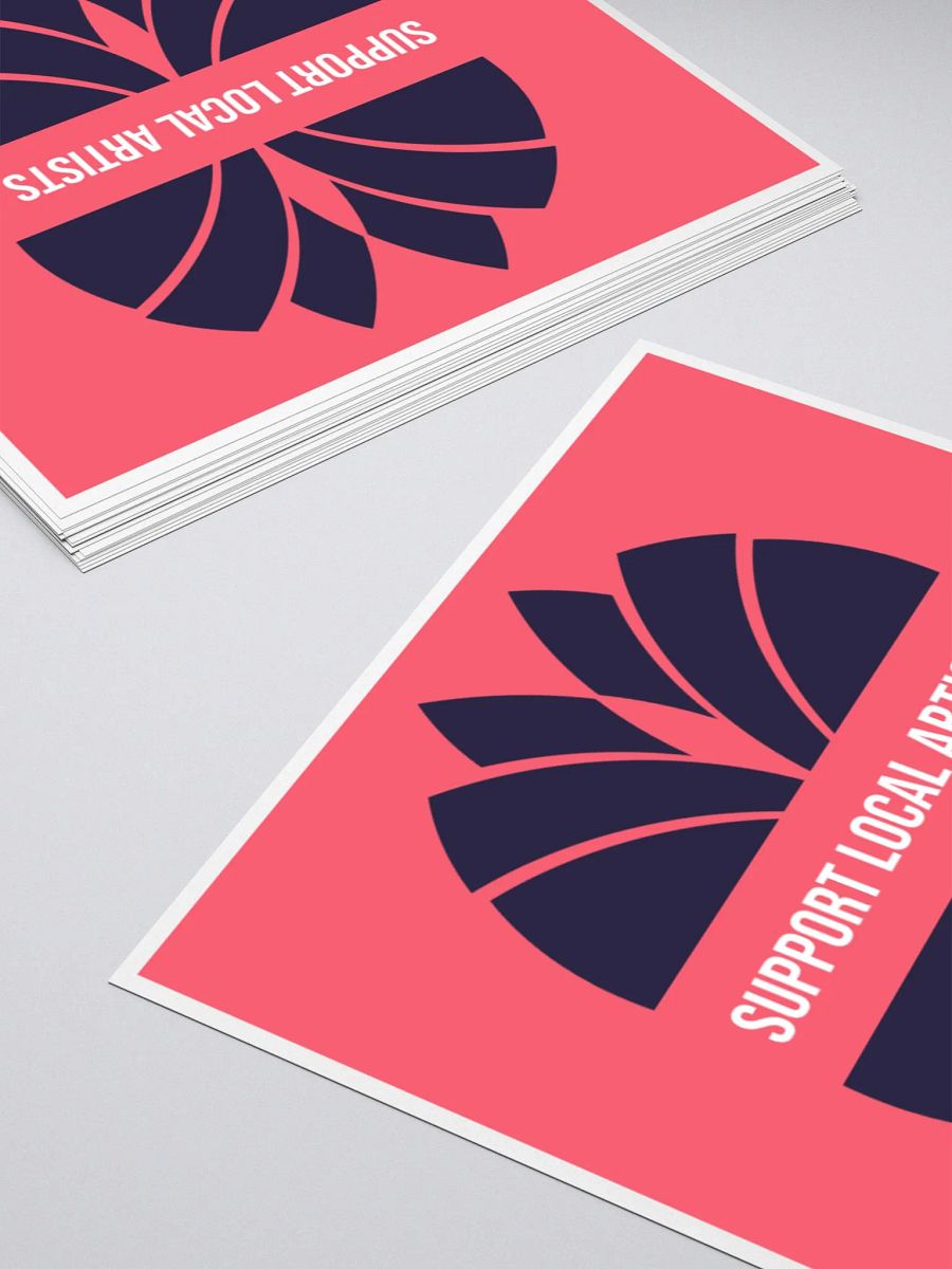 SUPPORT LOCAL ARTISTS, ART DECO STYLIZED. Kiss Cut Stickers product image (10)