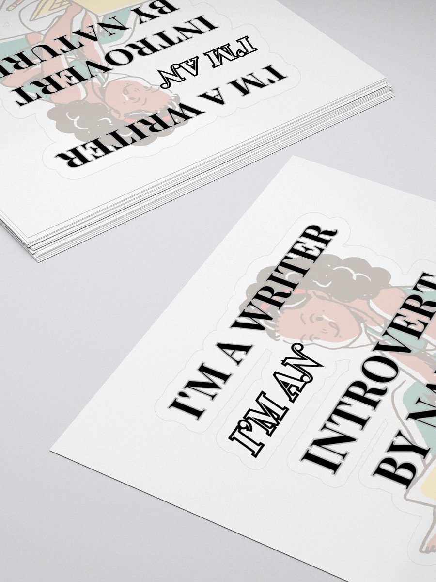 I'm a Writer: Introvert By Nature Sticker product image (4)