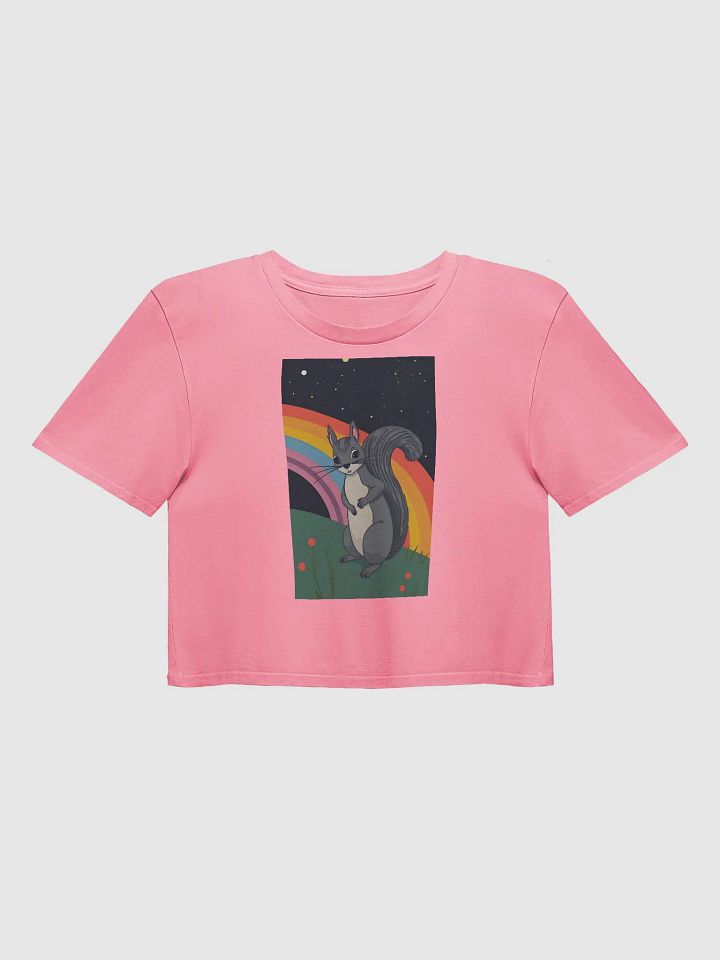 Rainbow Night Squirrel Crop Top product image (1)