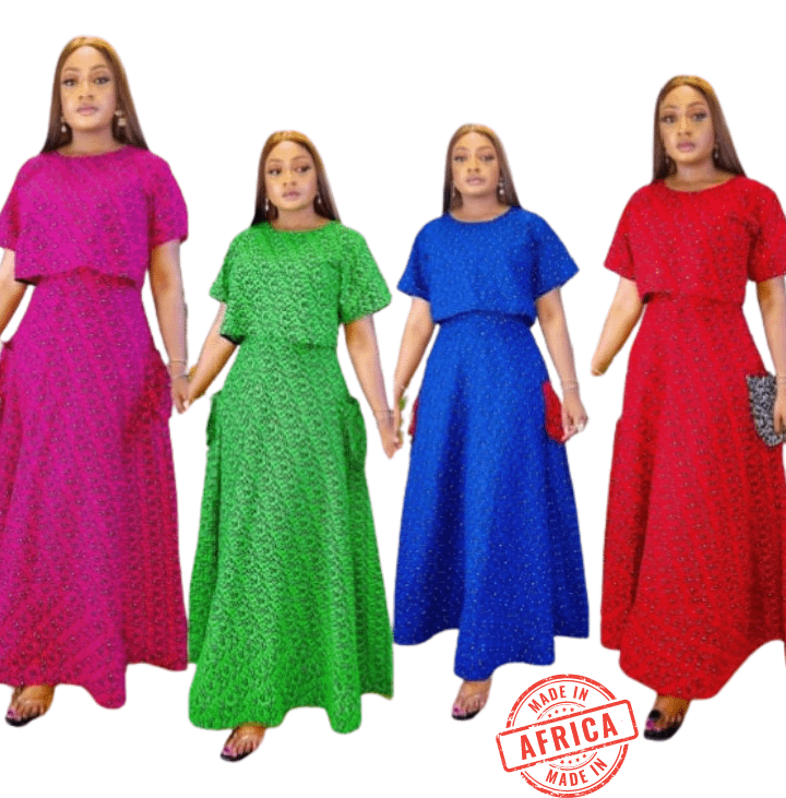 Luxury African Cotton Ankara Folktale Dress product image (1)