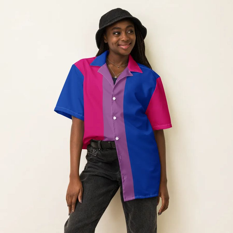 Bisexual Pride Flag - All-Over Hawaiian Shirt product image (5)