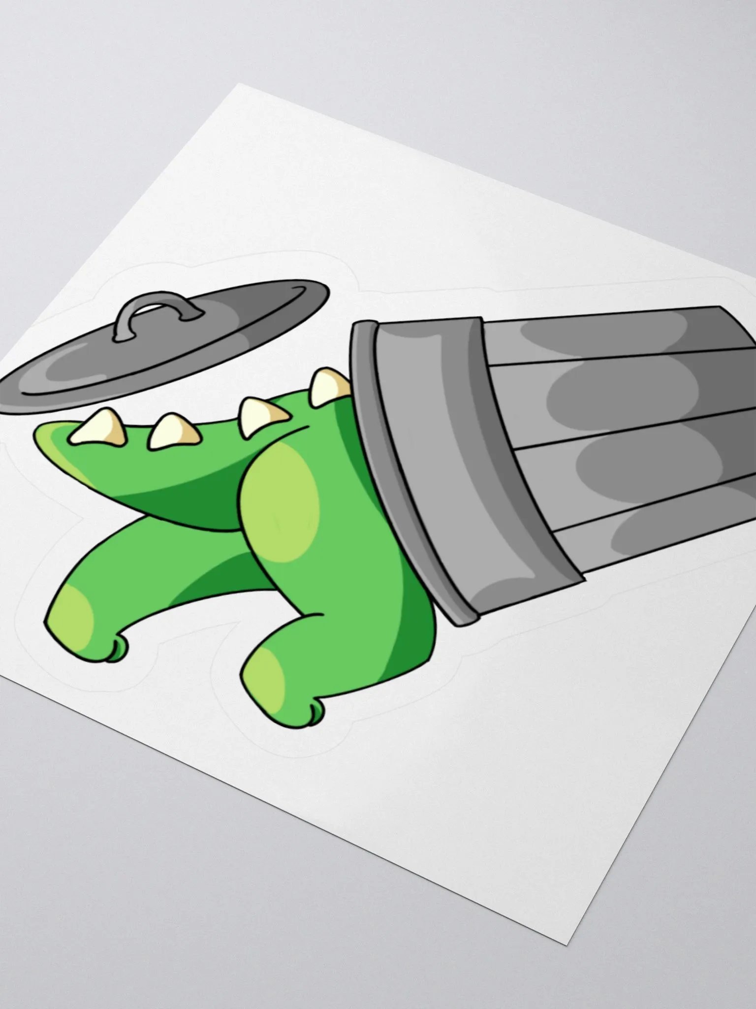 Chibisaurus Trash Sticker product image (3)