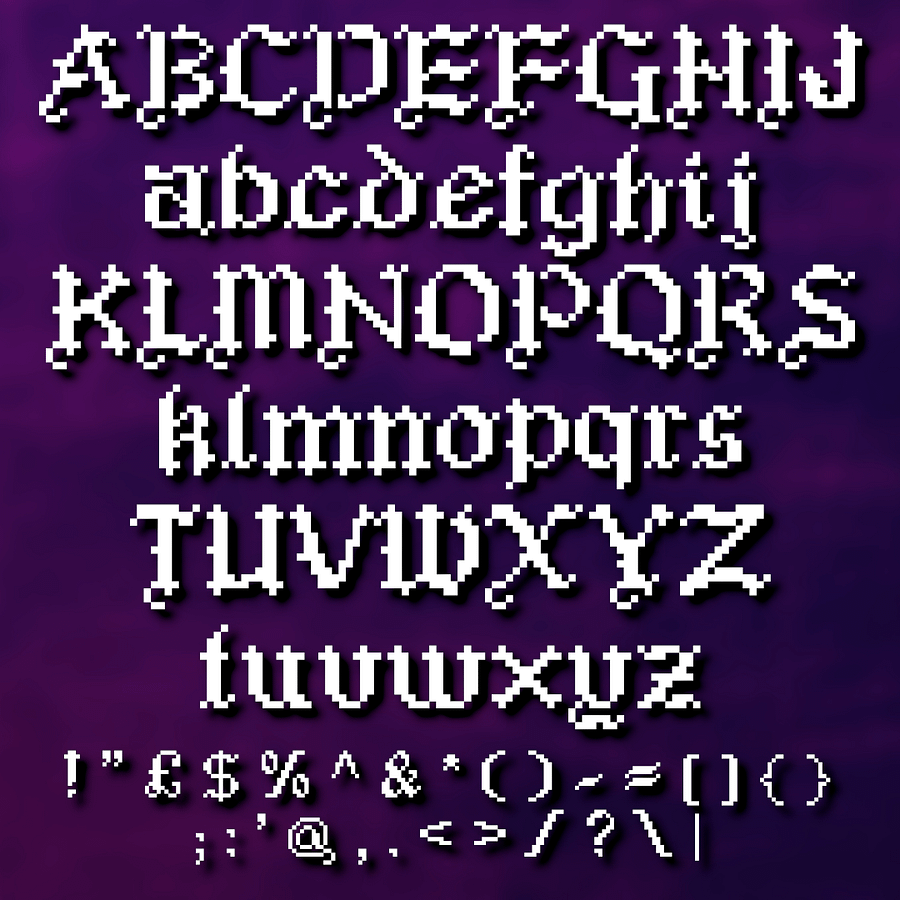 Pixel Font - Simple Pixel Goth by MrTom product image (2)