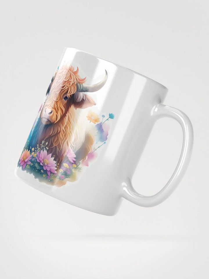 Highland Cow and Flowers Mirrored Mug product image (4)