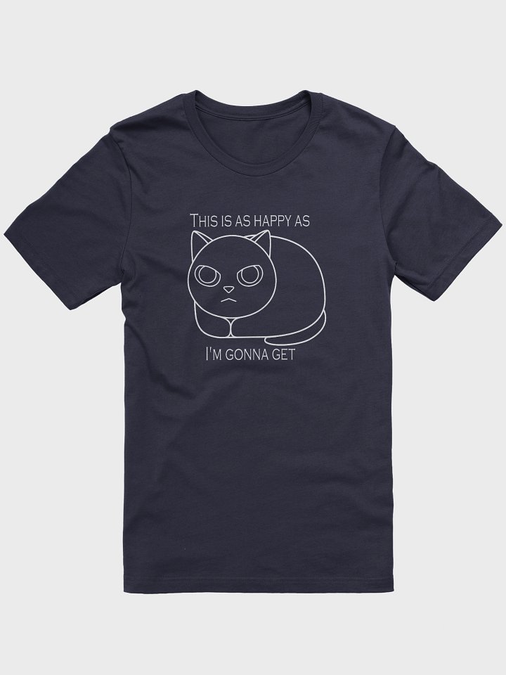 Happy Grumpy Cat (White Print) - Unisex Adult Super Soft Lightweight T-shirt product image (1)
