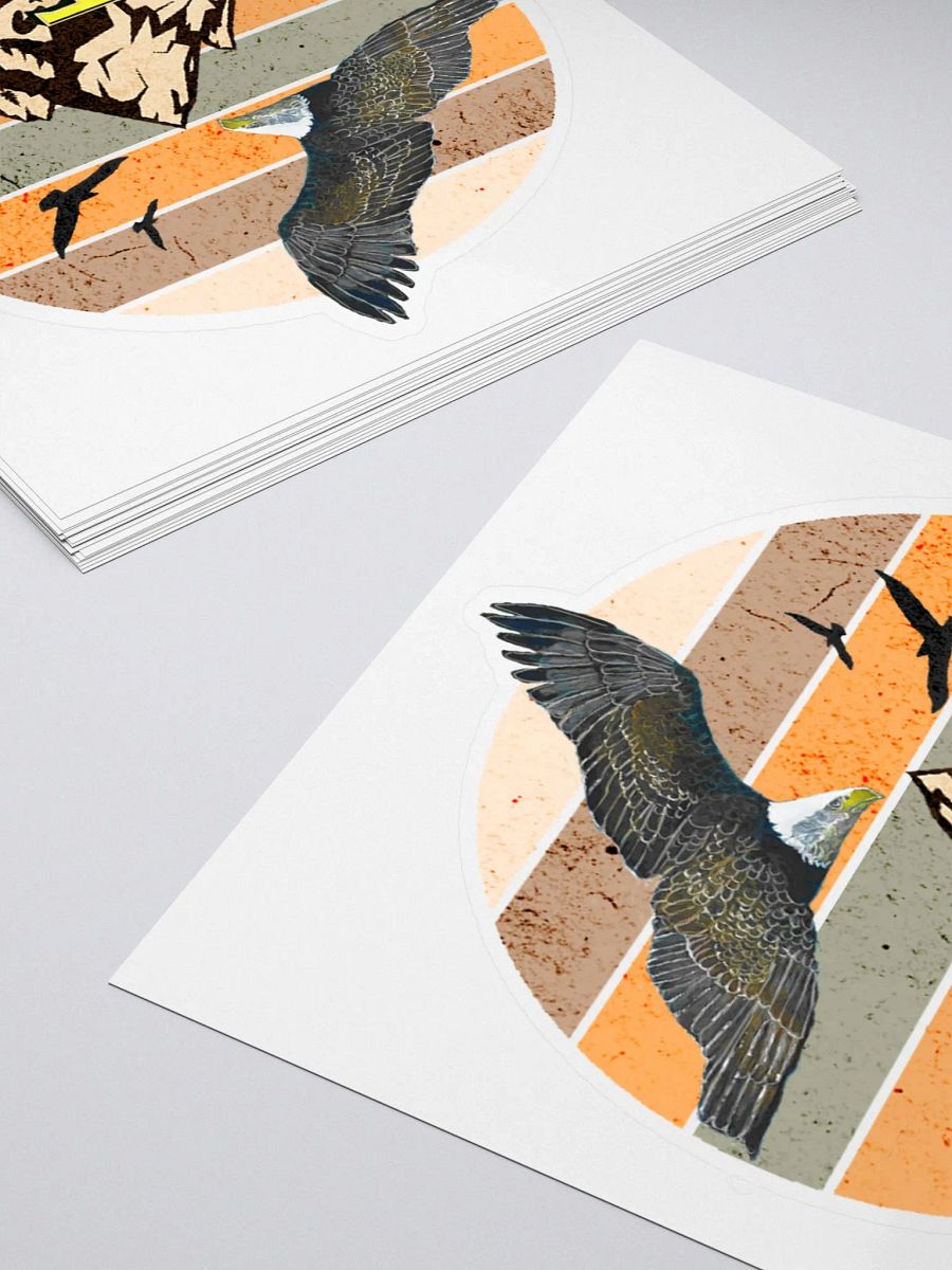 Rise Up Eagle Retro Sticker product image (4)