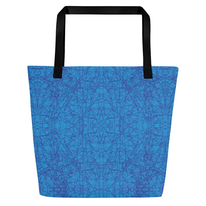 Symmetrical Blue Lace Large Tote Bag product image (1)
