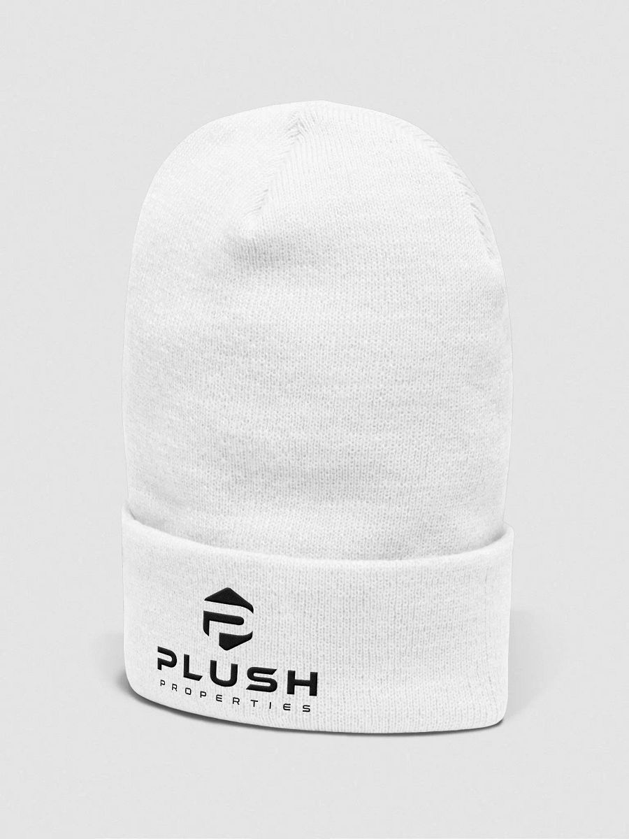 Plush Cuffed Beanie - White - Grey product image (5)