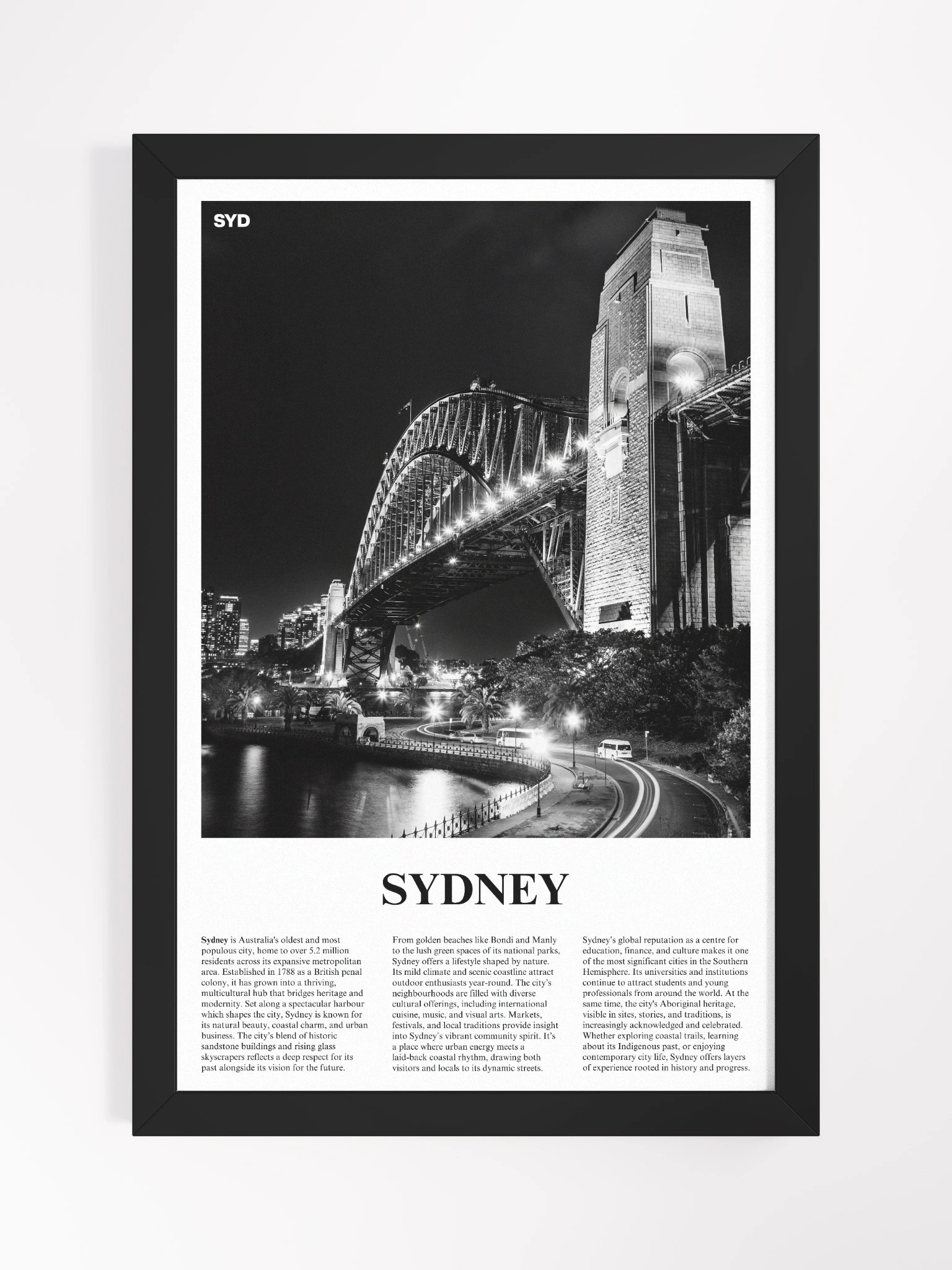 Sydney 02 Newspaper Poster | Framed product image (5)