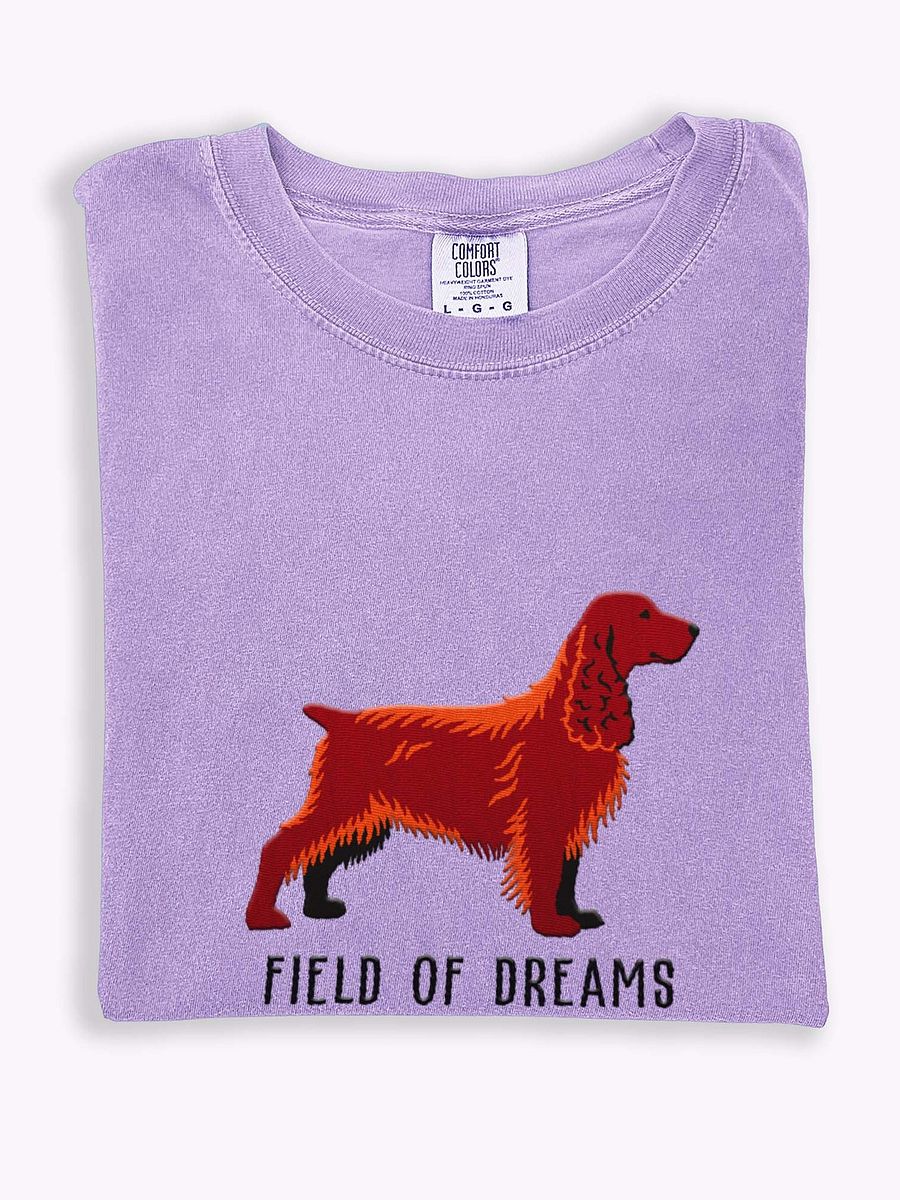 Field of Dreams T-Shirt(Embroidered) of a Field Spaniel(Liver) product image (1)