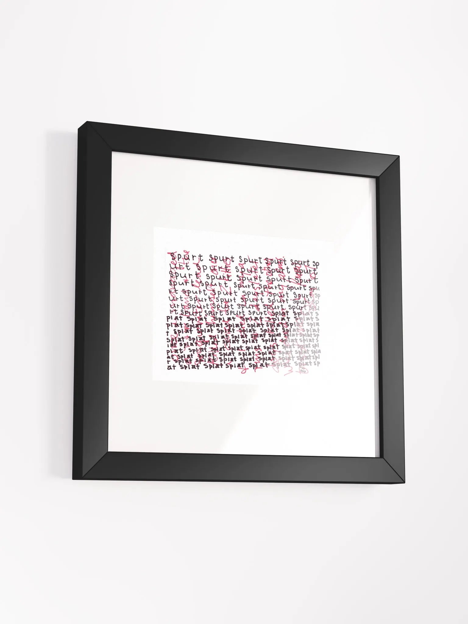 spurt splat Panel Card Print Framed product image (4)