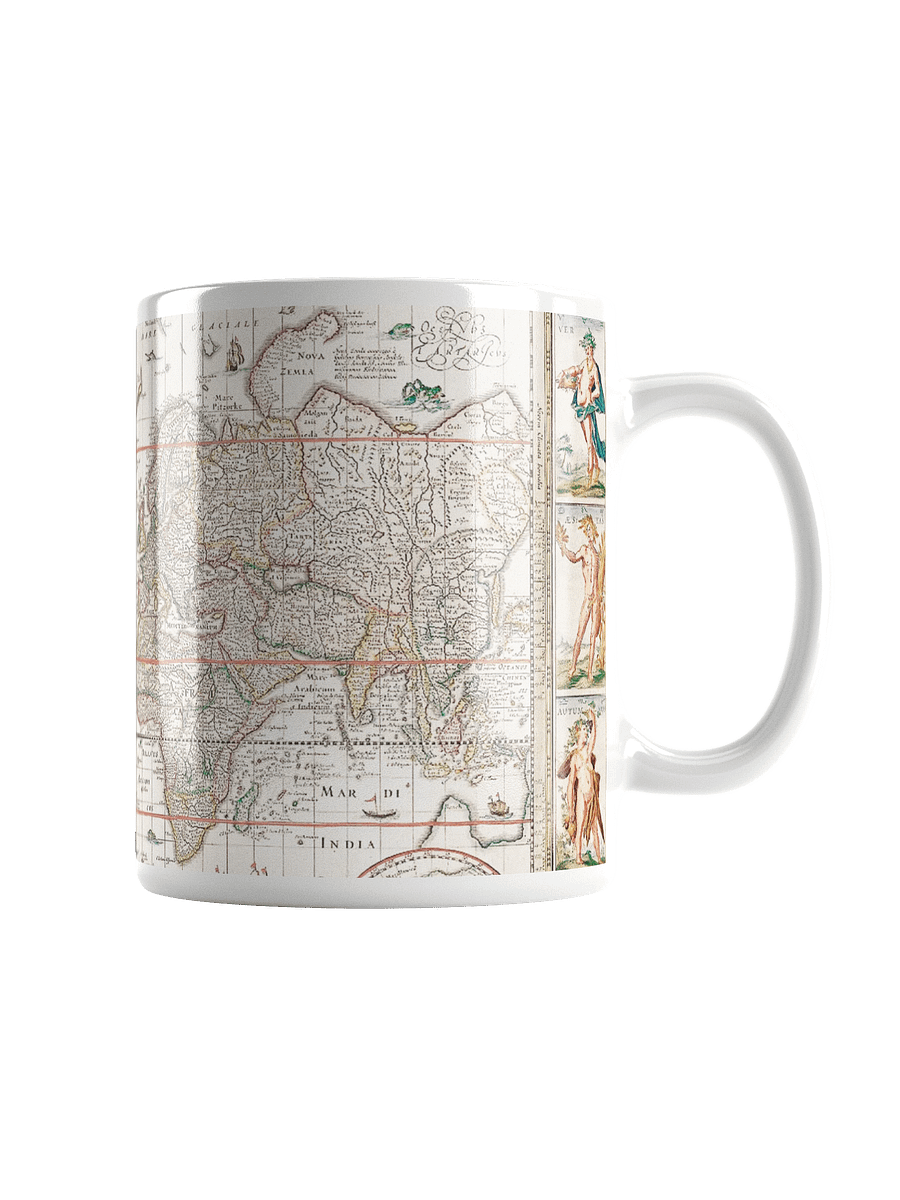 Vintage World Map White Glossy Mug product image (1)