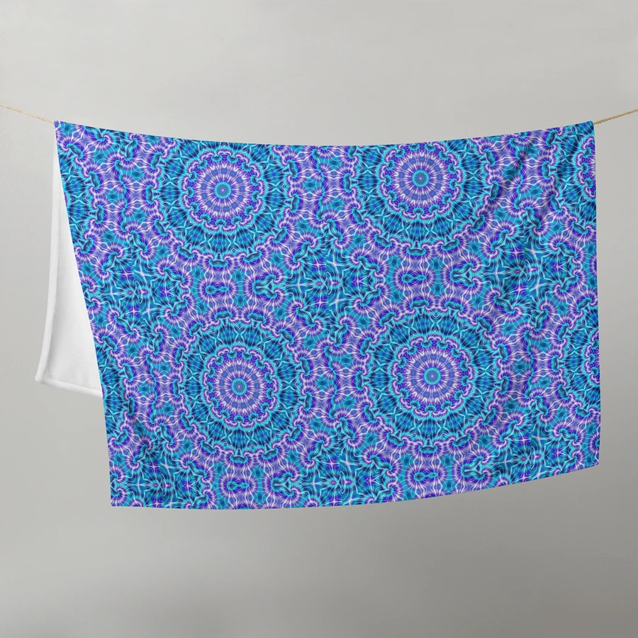 Blue and Purple Tie Die Kaleidoscope Throw Blanket product image (21)