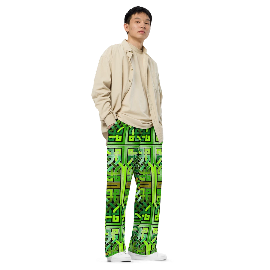 Green Celtic Knot Wideleg Pants product image (3)