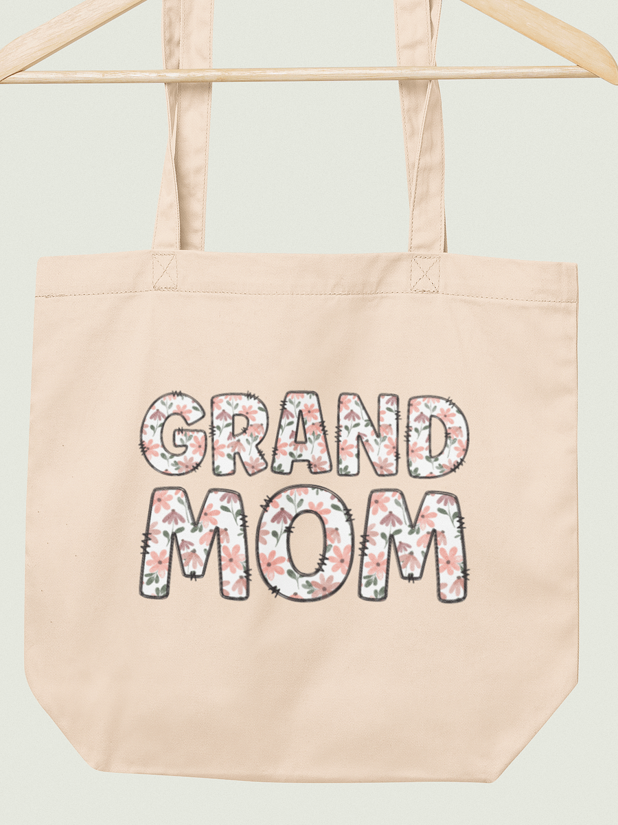Grandmother Gift For Mother's Day, Floral Double-Side Printed Canvas Bag product image (2)