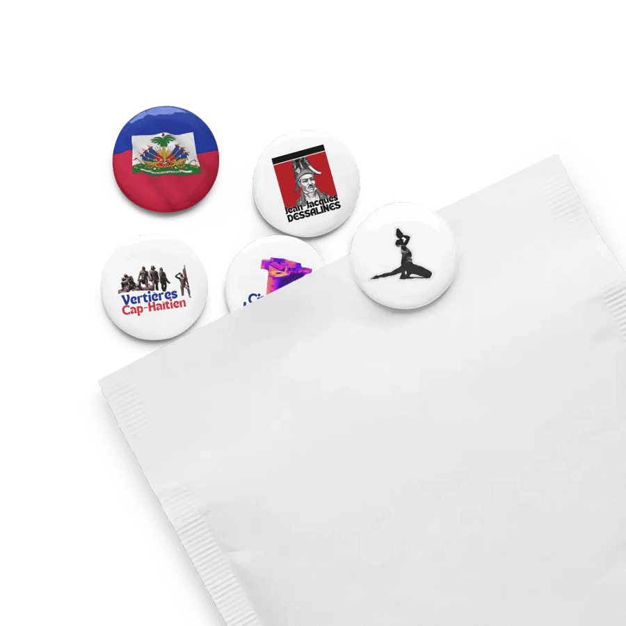 Haiti Emblems Pin Buttons Set product image (8)