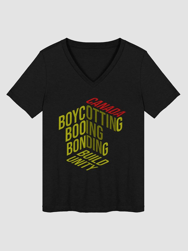 Unity Stacked 3D Text V-Neck Tee product image (8)