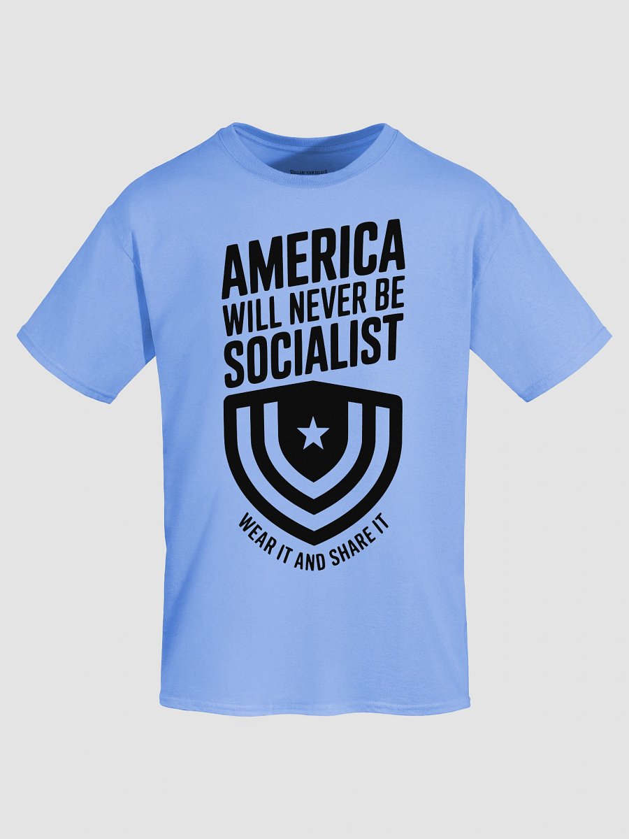 "America Will Never Be Socialist" Freedom First Tee - Black Ink product image (7)