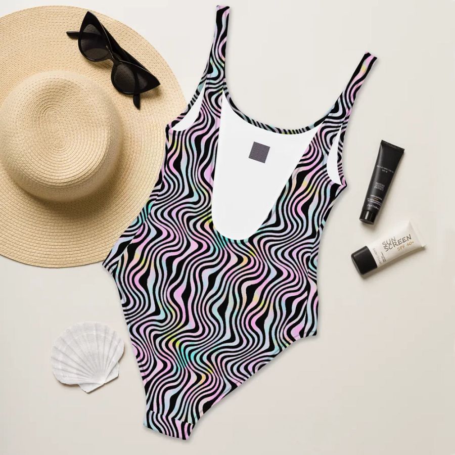 Full swimming costume ladies spiral design product image (8)