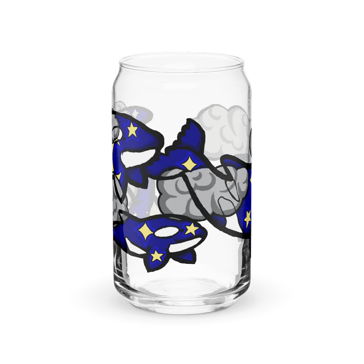 midnight orcas can-shaped glass product image (1)