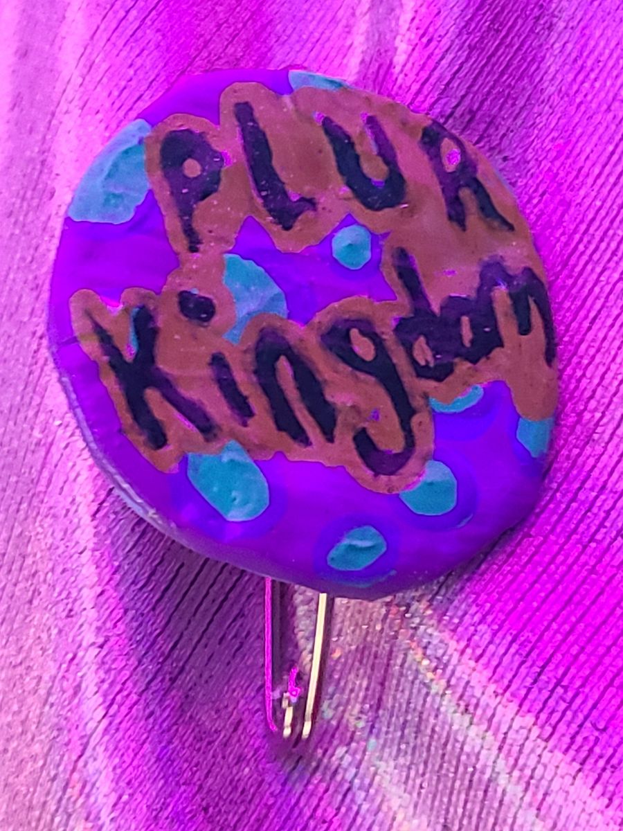 Polka Dot PLUR Kingdom Bottle Cap Pin product image (3)