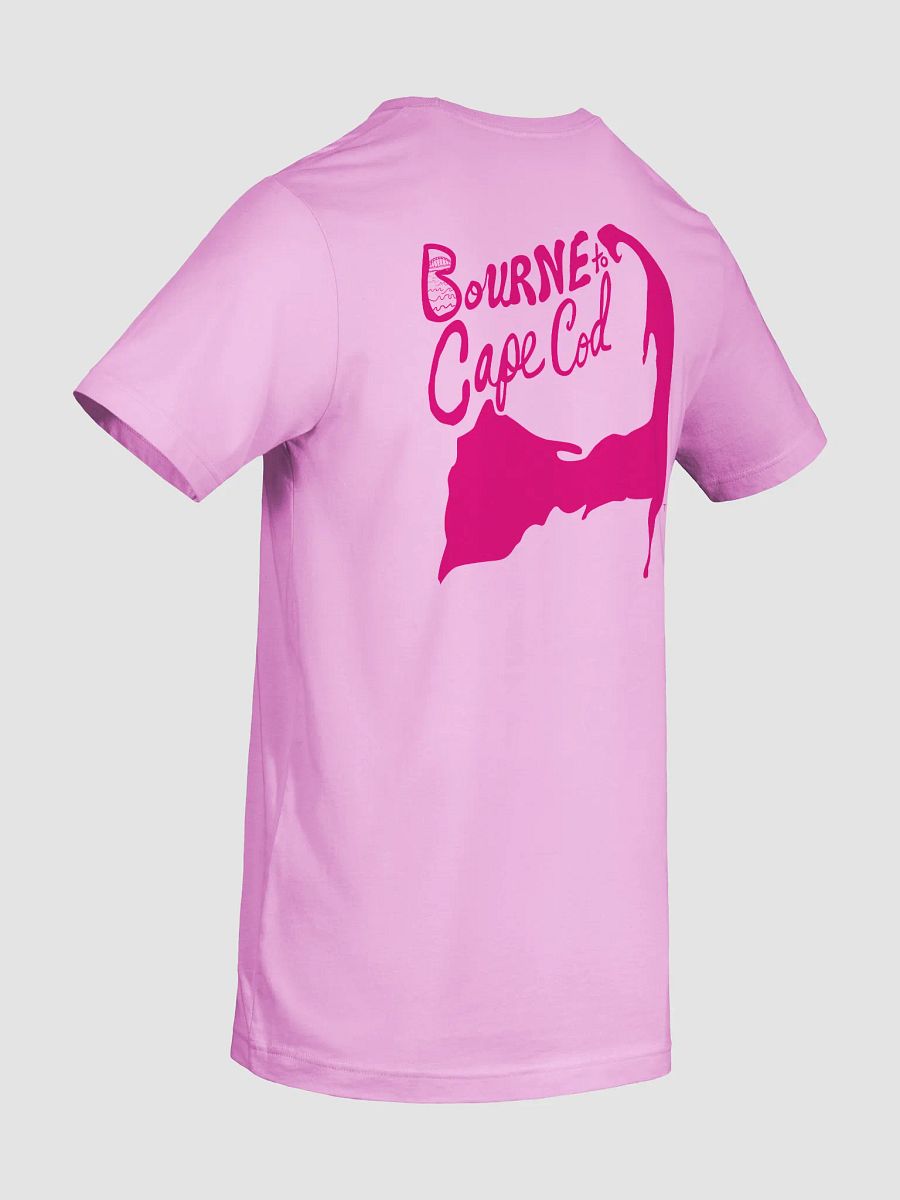 Women's | BOURNE to Cape Cod™ | Supersoft T-Shirt by Bella+Canvas | Vibrant Pink Logo on Pastel Colors product image (75)