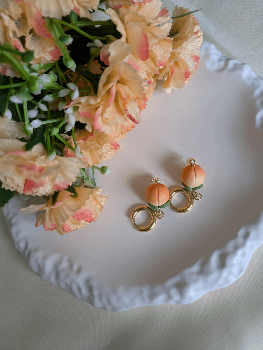 Peach Charm Earrings product image (3)