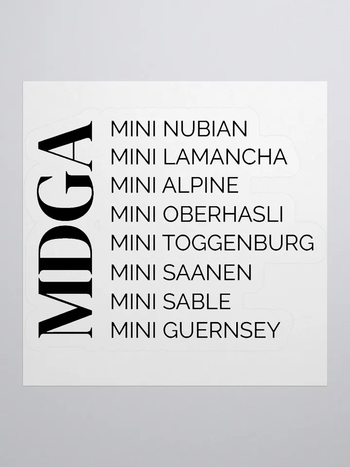MDGA Breeds sticker product image (1)