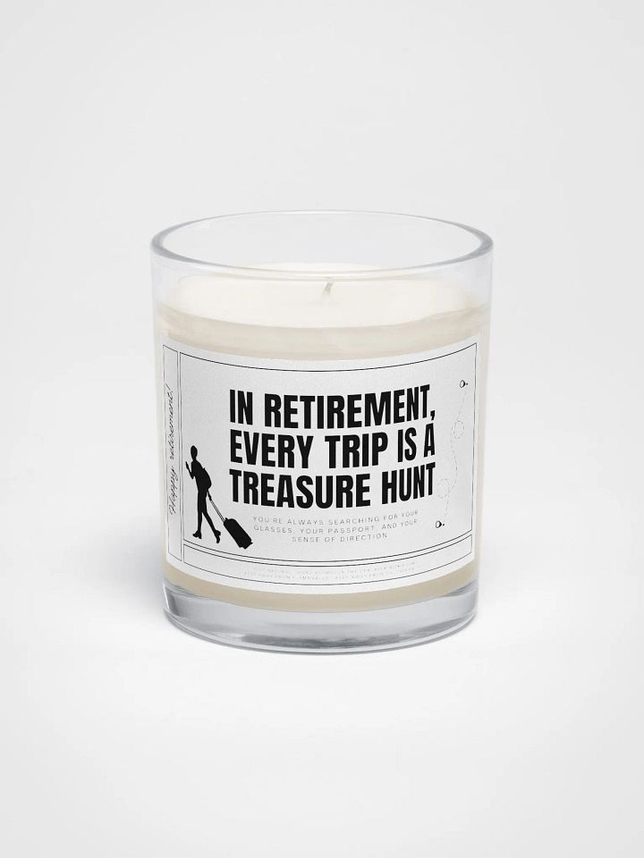 Funny retirement gift for a retired travel addict - Soy wax vegan candle product image (2)