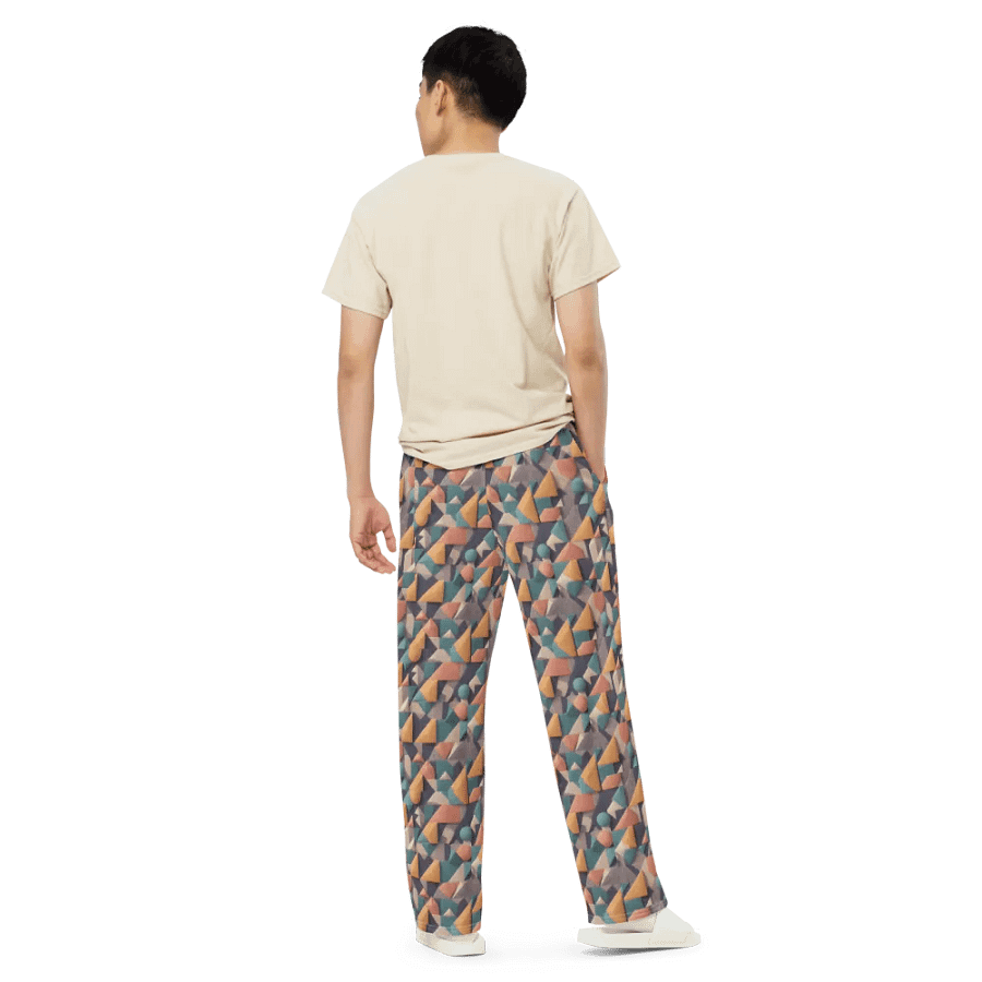 Geometric Fusion Wide-Leg Pants product image (5)