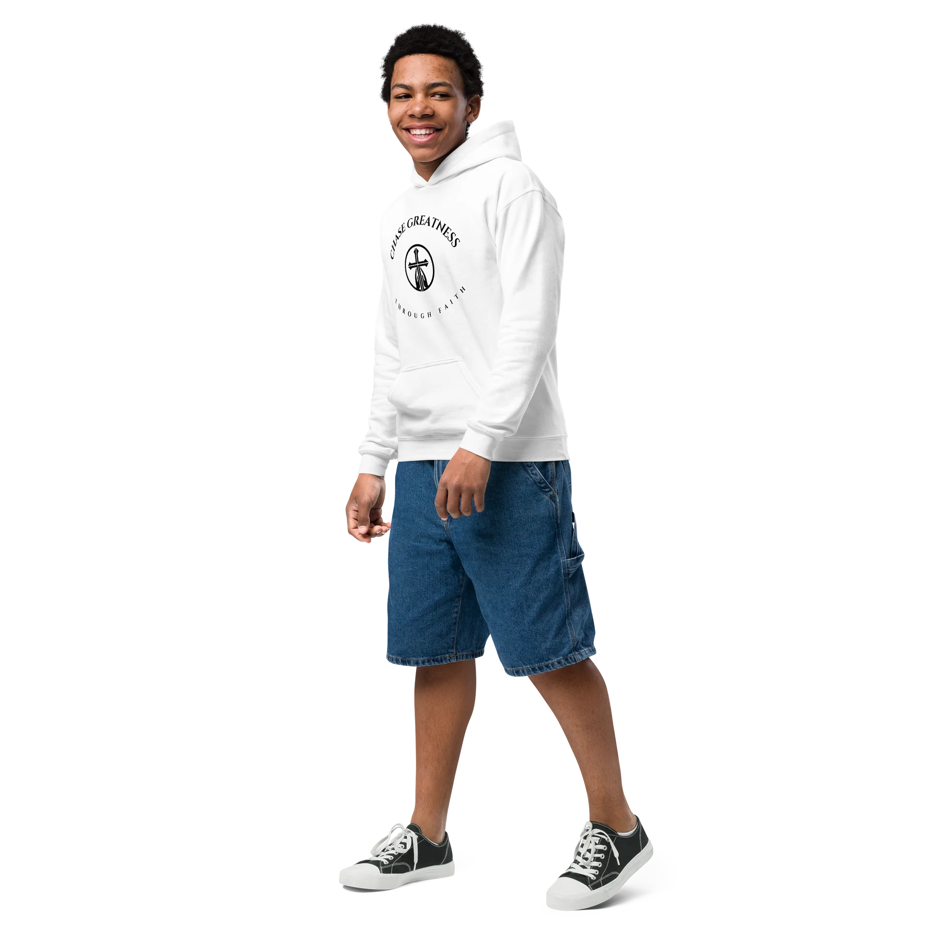 CG Faith White Kids Hoodie product image (3)