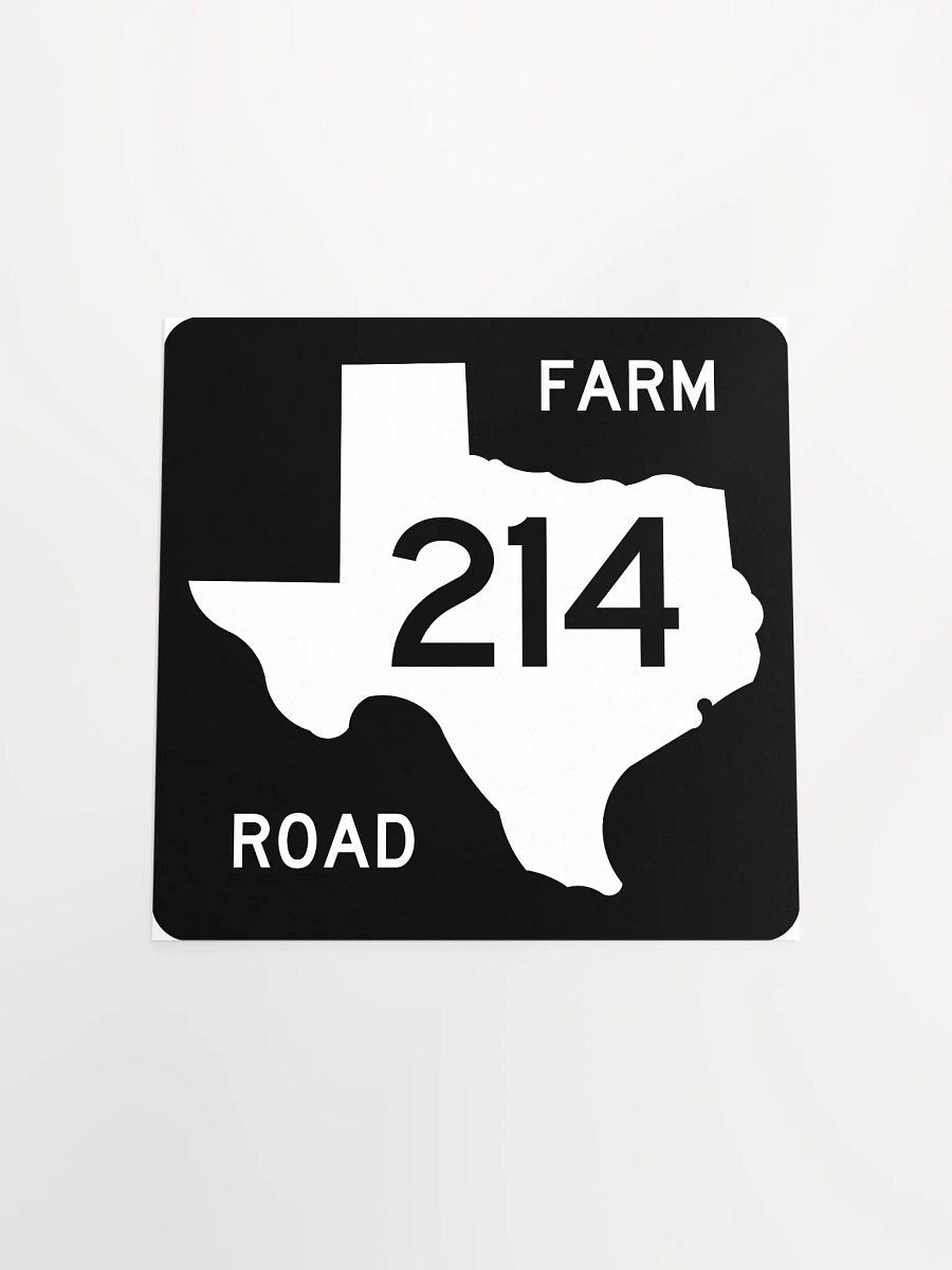 Texas Farm Road Sign FM 214 Poster product image (11)