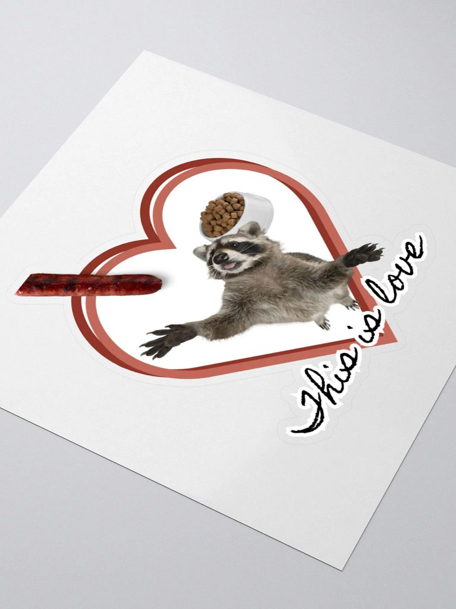 Sticker - This Is Love Raccoon product image (8)