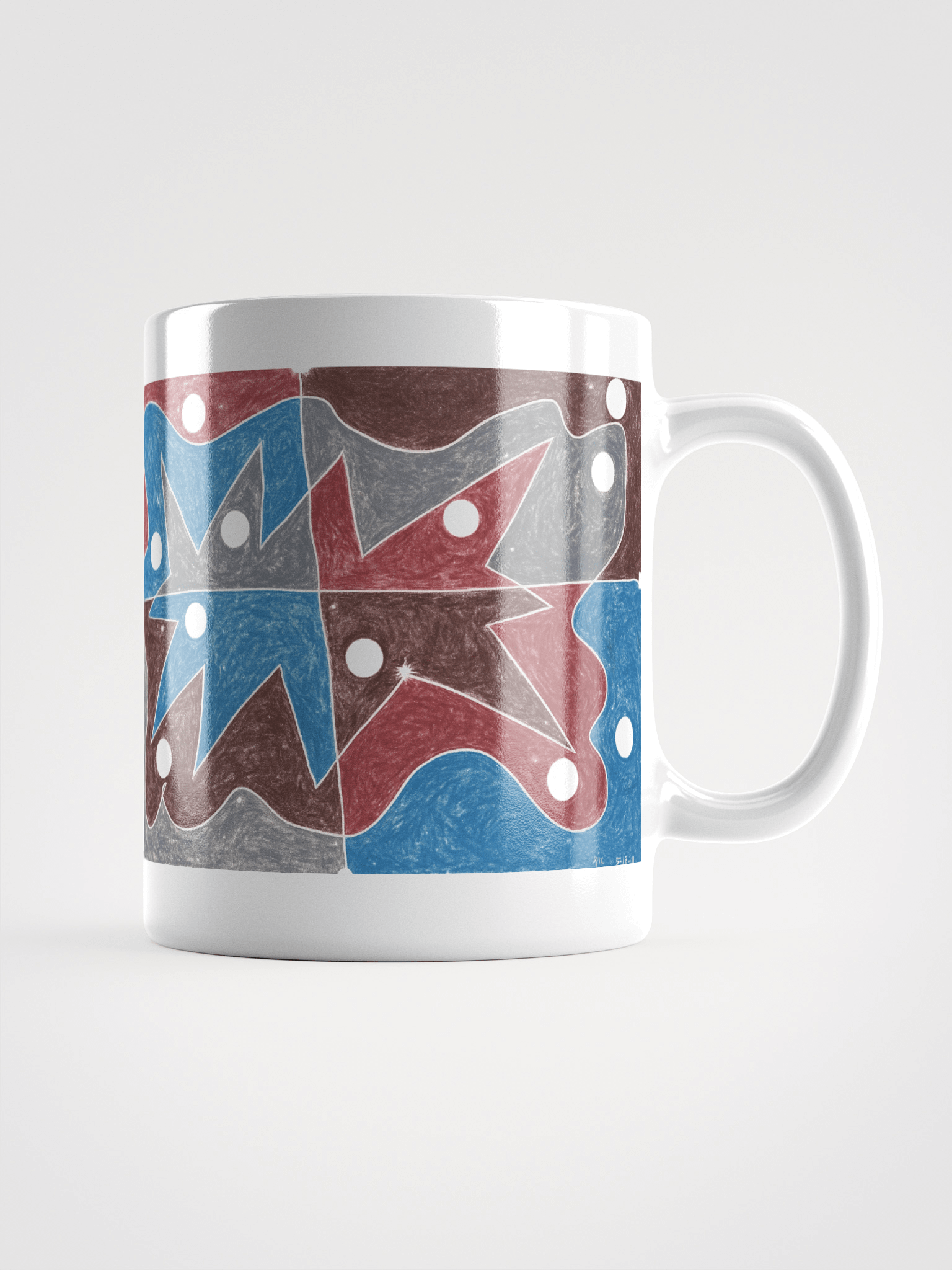 Cartoon College 1 & 2 White Glossy Mug product image (2)