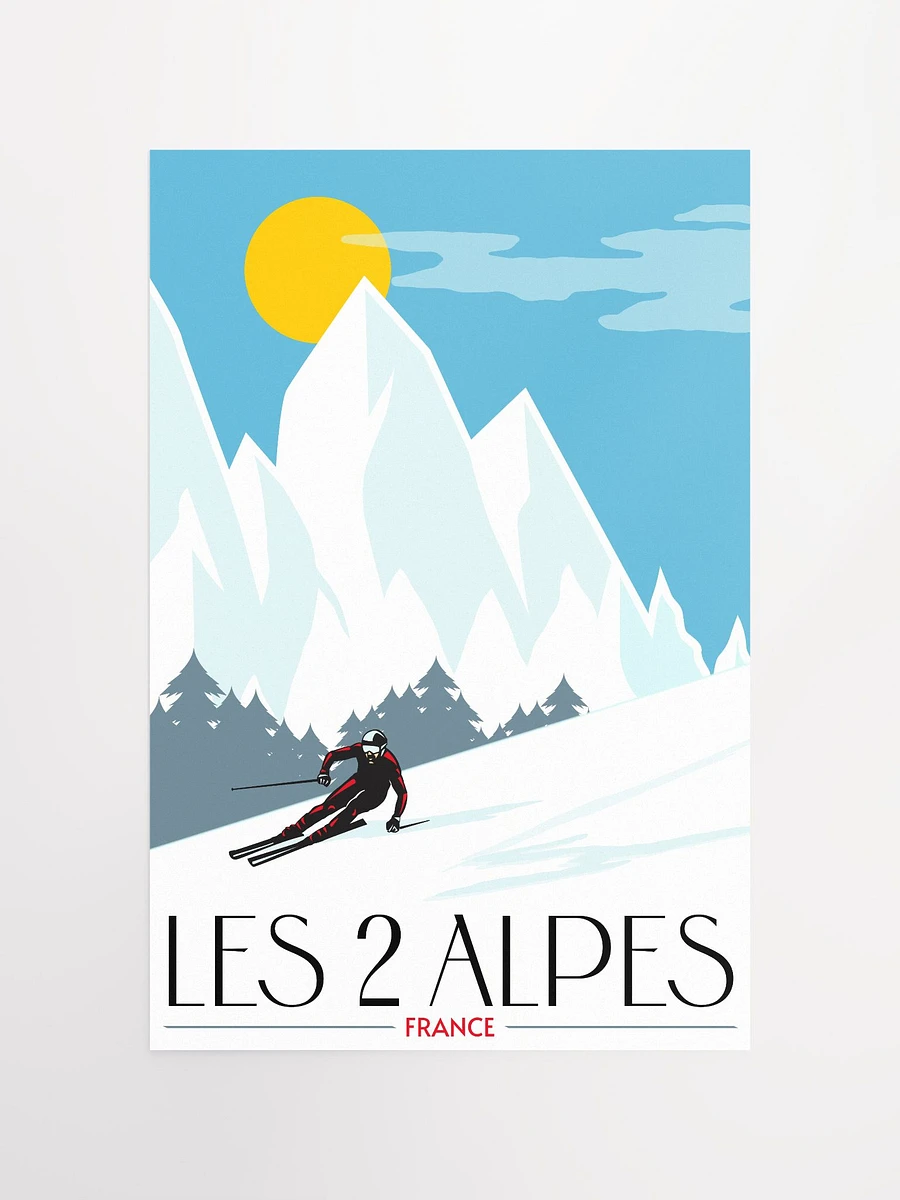 Skiing the Sunlit Slopes - Les 2 Alpes Poster product image (12)