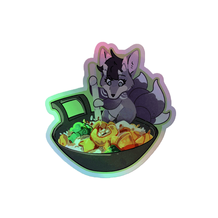 Zorri and Chicken Stir Fry Sticker Holo product image (2)
