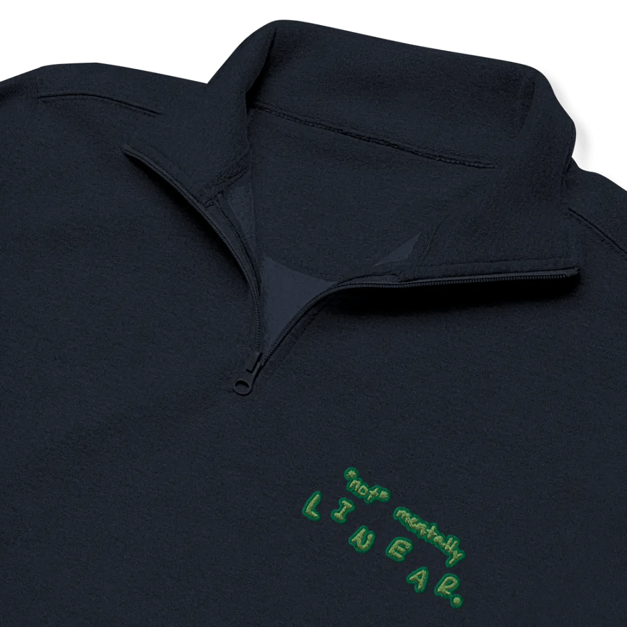 *not* mentally linear. (moss design) embroidered quarter zip product image (11)