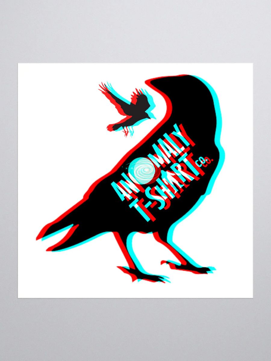 3D Anaglyph Raven Kiss Cut Stickers product image (2)