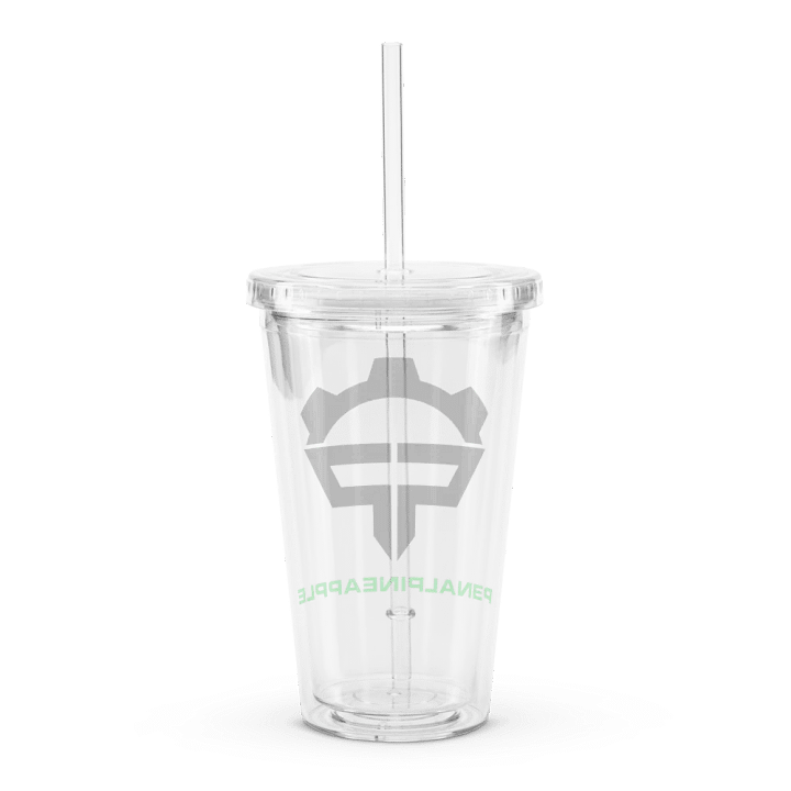 P3nAlPineapple - Black Logo Double Wall Clear Plastic Tumbler (16oz) product image (2)