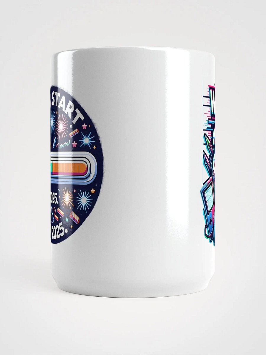 Welcome 2025 Gamer Mug – Glitch Text & RGB Style product image (6)