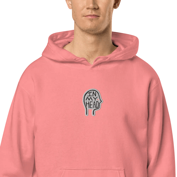 In My Head embroidered pigment hoodie (bubble design) product image (2)