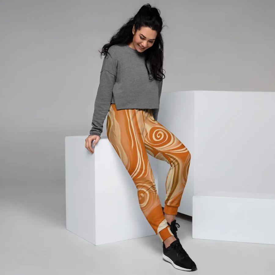 Funky Latte Liquid Tie-Dye Women's Joggers product image (10)
