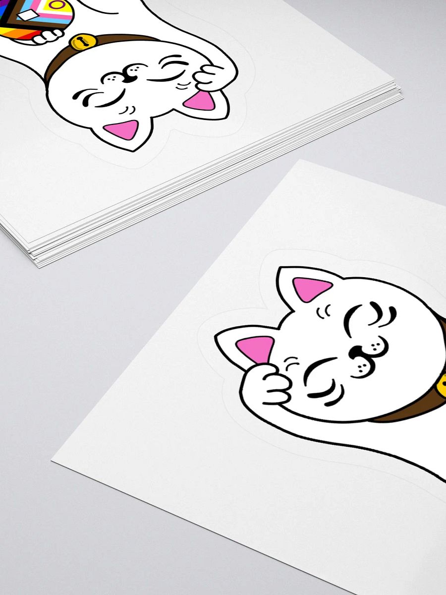 Maneki neko progressive pride sticker product image (10)