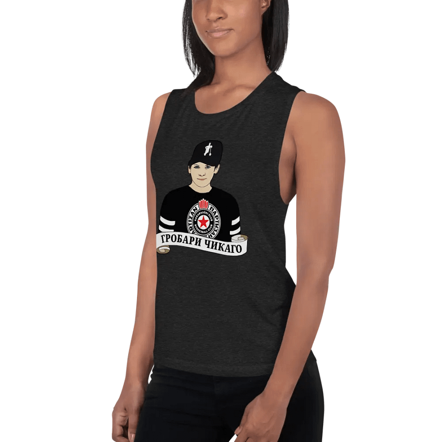 Grobari Čikago KK Partizan Bella+Canvas Women's Flowy Muscle Tank product image (2)