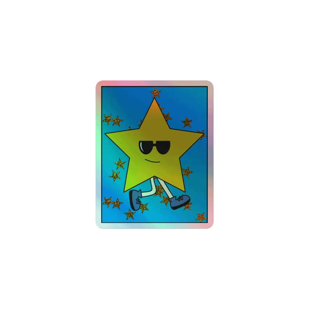 Positive Vibes with NCD" Holographic Sticker – Shine with Positivity! product image (1)