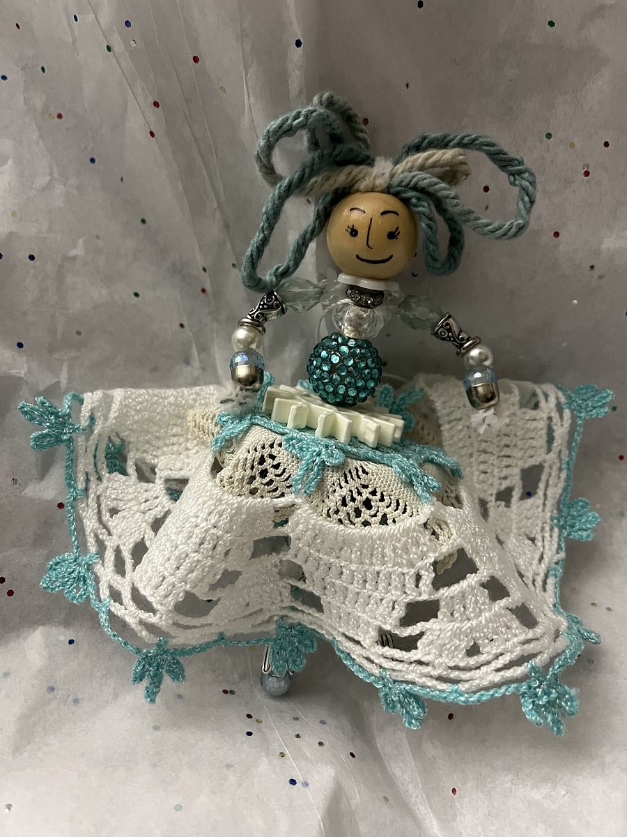 Turquoise Princess w/ Double Antique Lace/Linen Skirts product image (4)