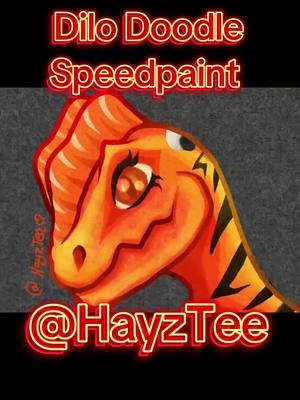 quick dilo speedpaint. tiger themes skin pattern #arttok #art #digitalart #speedpaint #dino #dinosaur #paleoart #paleo #dinoart #dilophosaurus #tiger #artist #timelapse 