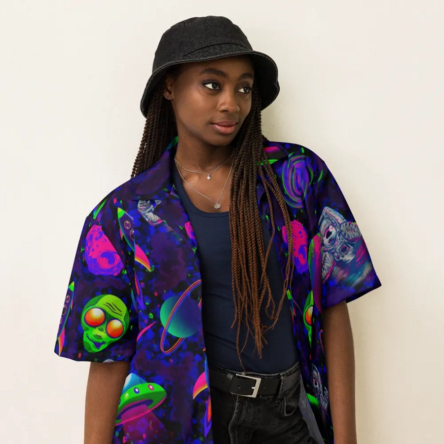 Gamma Galaxy Hawaiian Button up product image (6)
