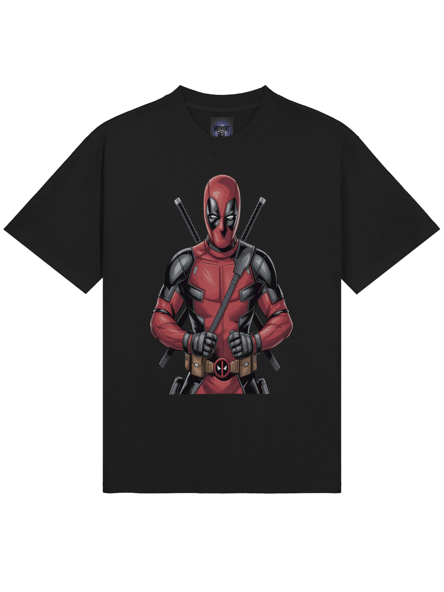 Deadpool Veiled Vendetta Oversized Faded T-Shirt product image (5)