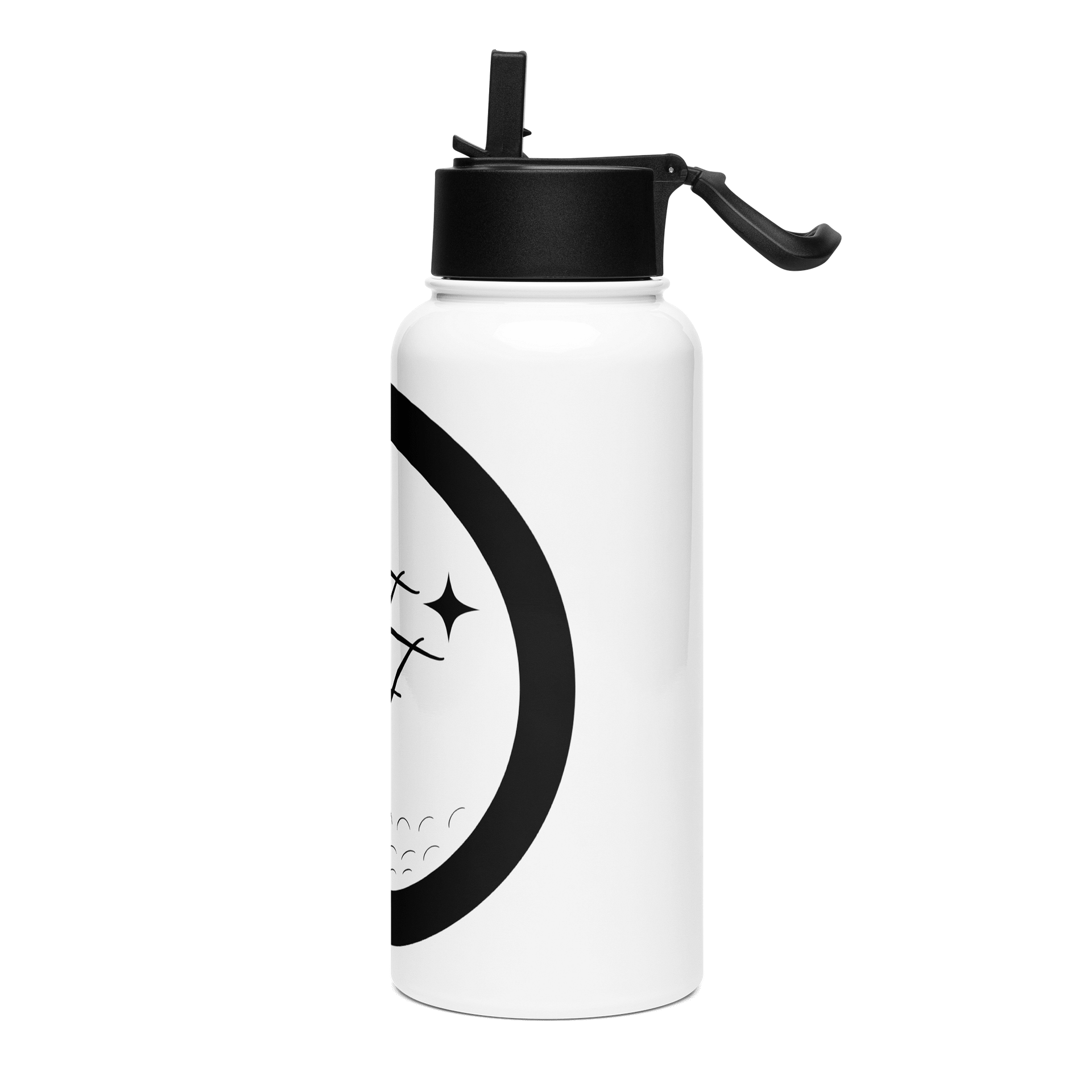 F&F Ball Stainless Steel Water Bottle with a Straw Lid product image (3)